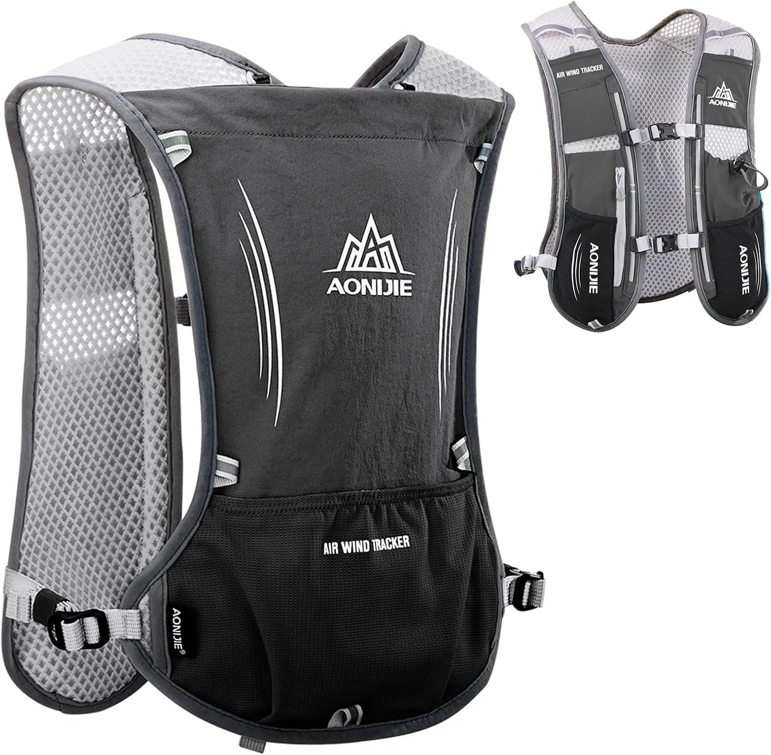 AONIJIE Hydration Backpack Running Vest, 5L Capacity, Multi-Pocket Design, Breathable and Lightweight, Pack for Outdoor Sports - Running, Cycling, Climbing and Hiking