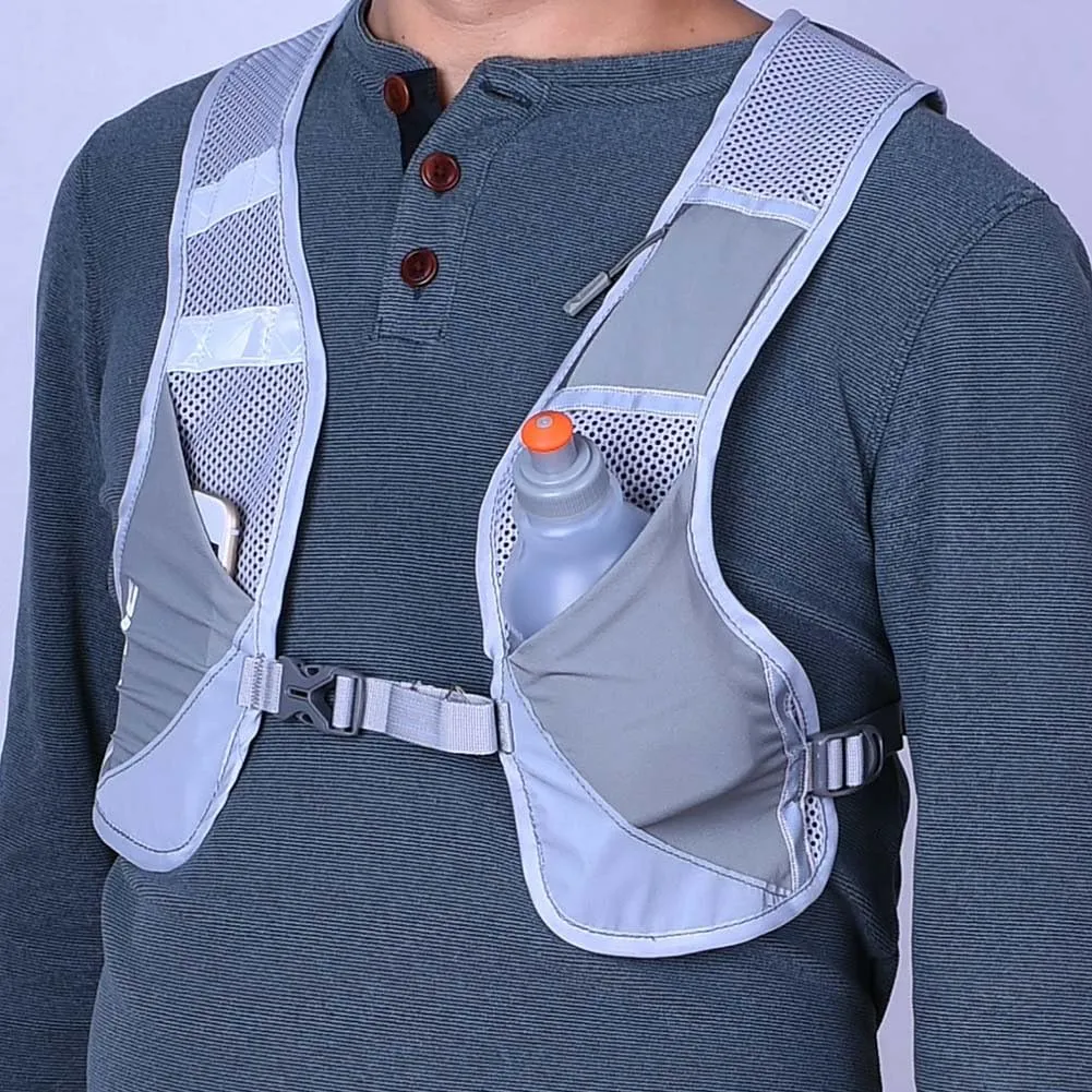 AONIJIE Ultralight Running Vest with Reflective Strip Breathable Hydration Backpack for Hiking Camping Marathon Cycling Race