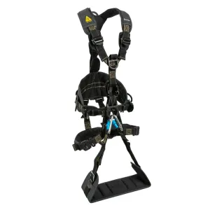 Arc Flash Wind & Tower Harness, 5 D-Rings, Removable Seat, Quick-Connect Legs
