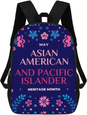 Asian American And Pacific Islander Heritage Month Backpack for Worker Business Hiking Travel Bag Shoulders Bag