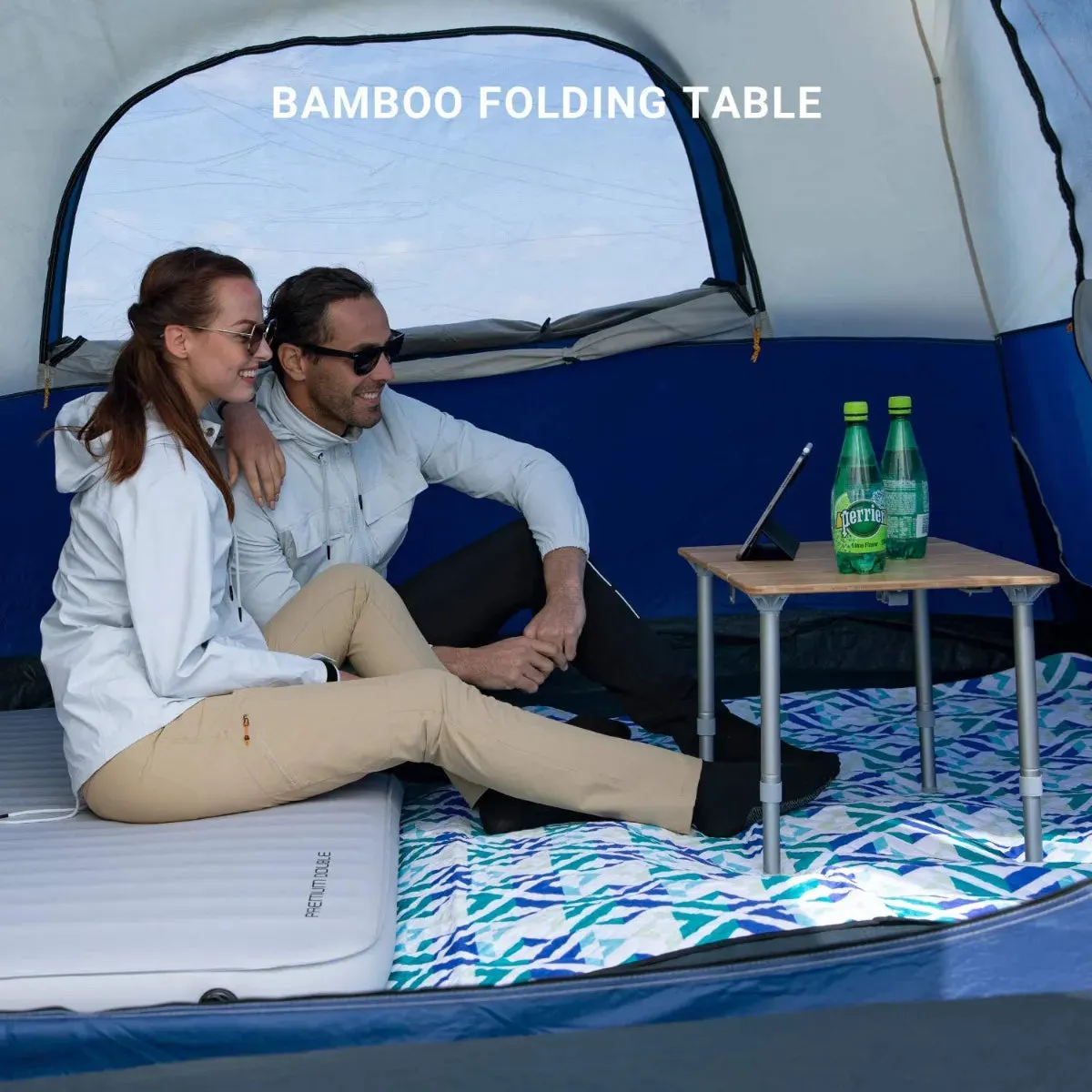 ATEPA BAMBOO Small Bamboo Table 4-Folded