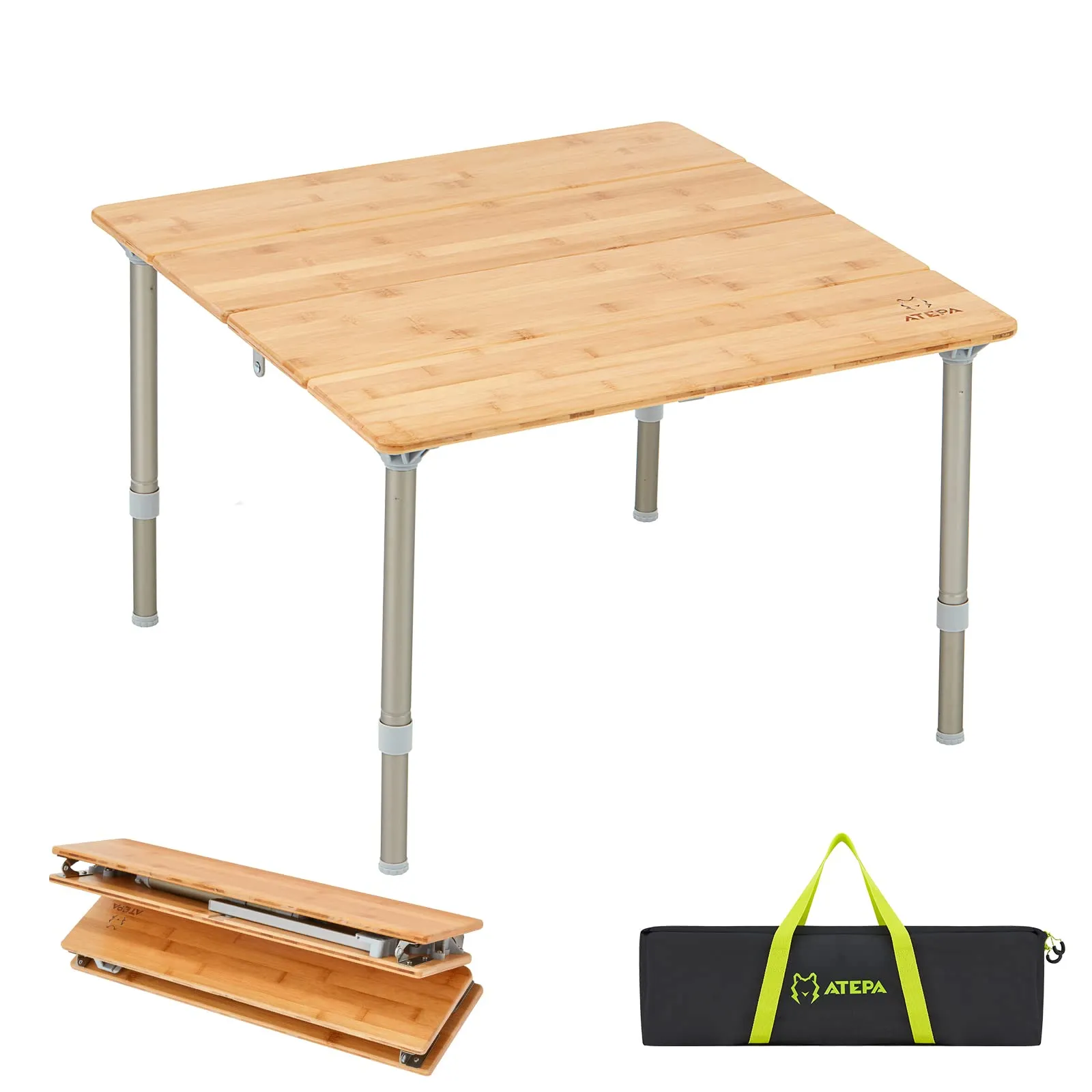 ATEPA BAMBOO Small Bamboo Table 4-Folded