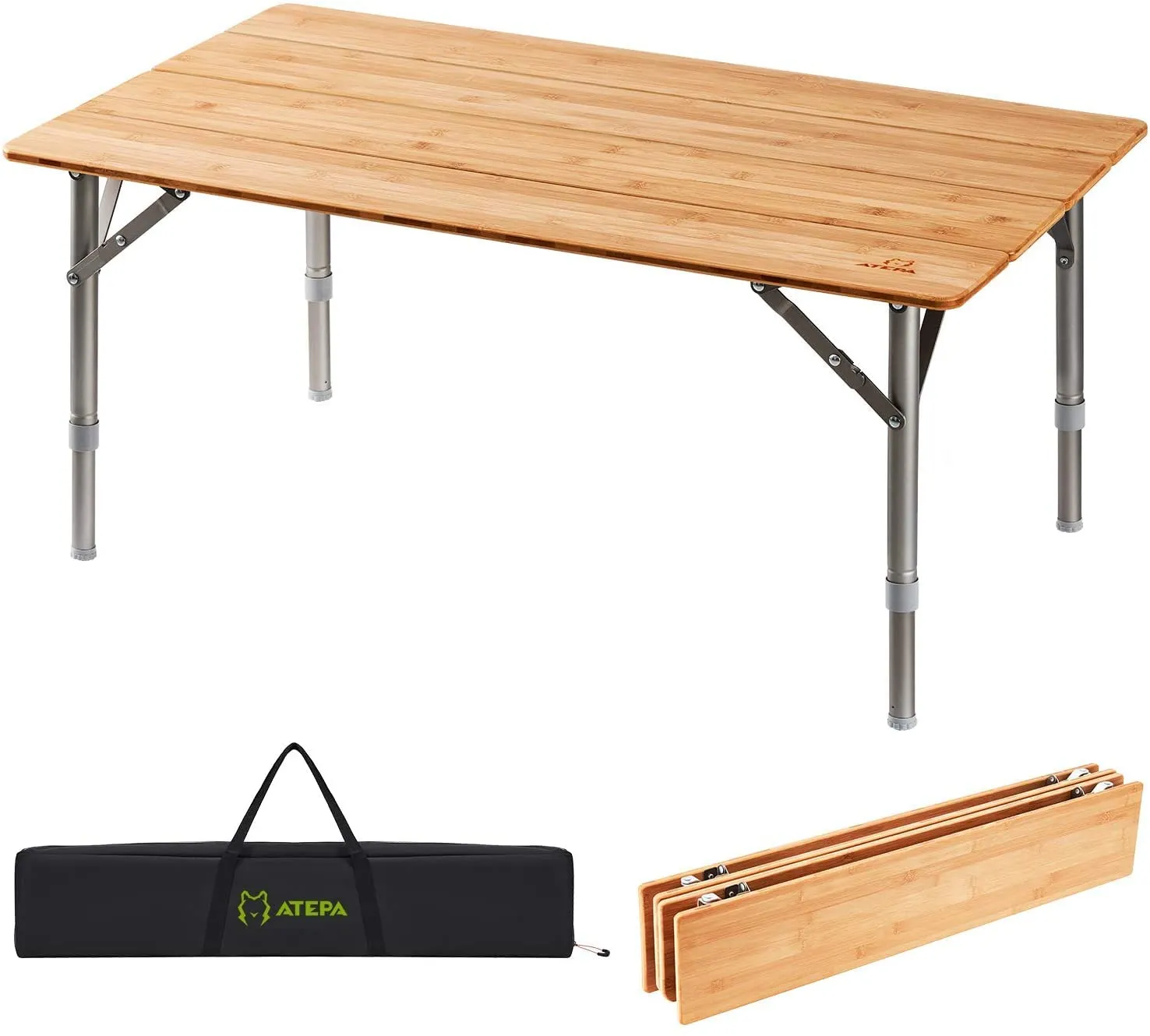 ATEPA BAMBOO Small Bamboo Table 4-Folded