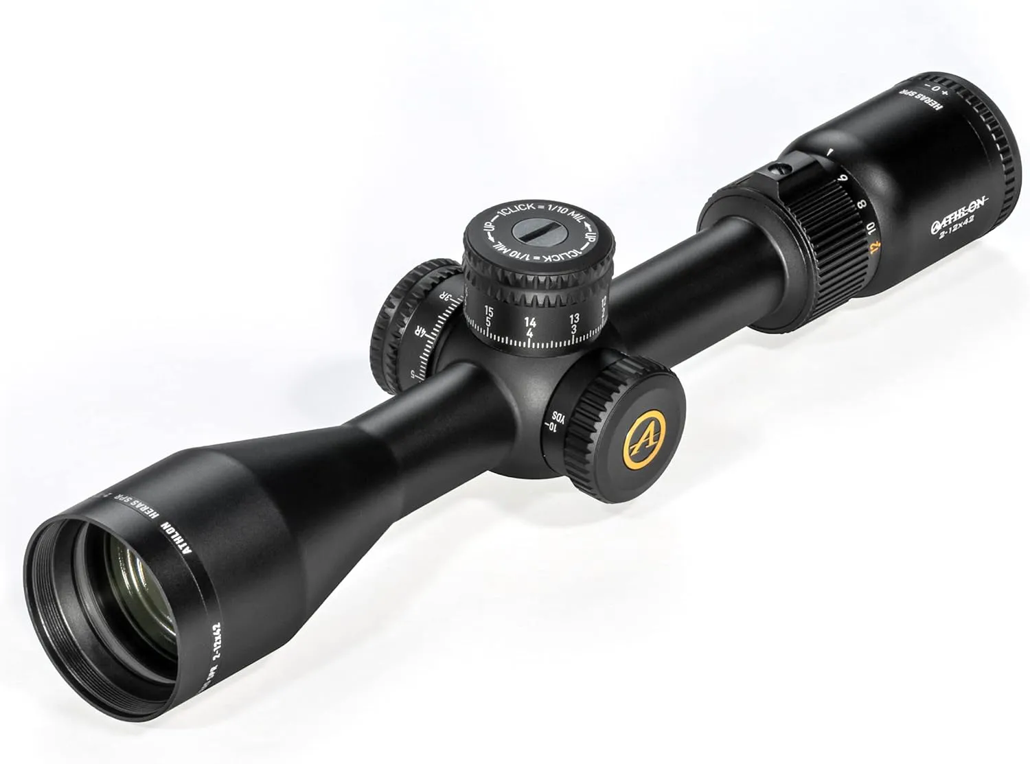 Athlon Optics 214502: Heras SPR 2-12X42 Riflescope Side Focus 1 Inch Sfp Aagr1 Mil