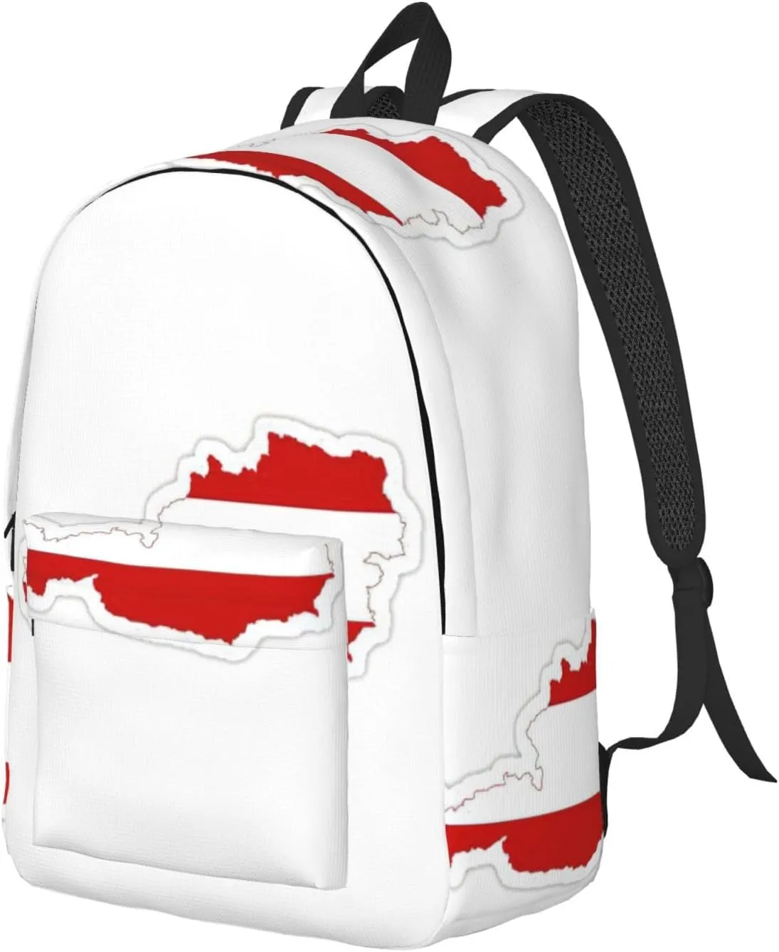 Austrian Flag Map print Travel Laptop Backpack, Carry on Backpack, Computer Bag for Men Women College Book Bag