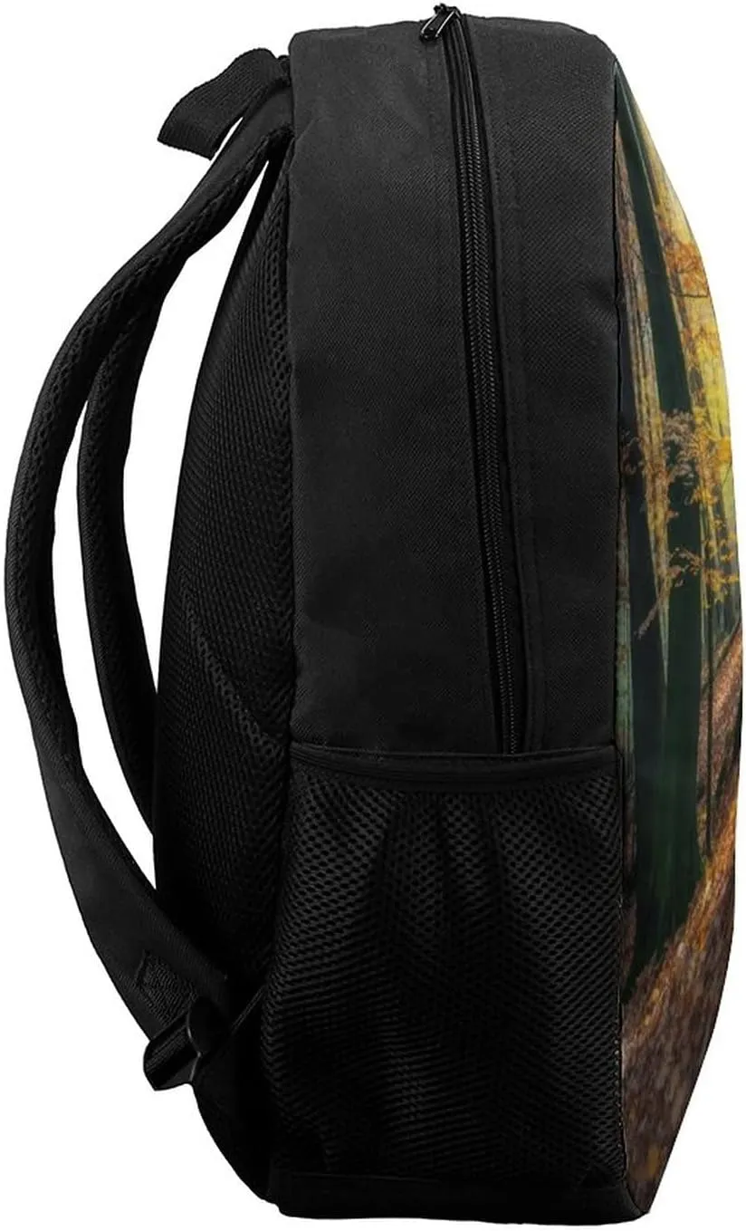 Autumn Forest Trees And Leaves Backpack with Adjustable Straps, Suitable for Travel Picnics Activities