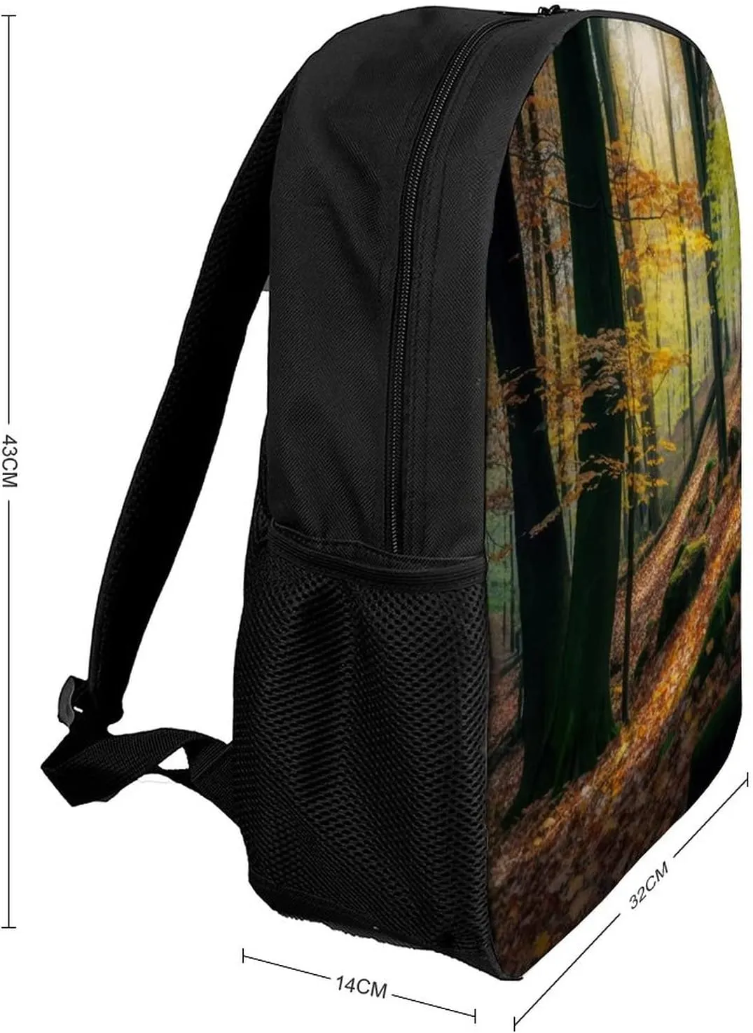 Autumn Forest Trees And Leaves Backpack with Adjustable Straps, Suitable for Travel Picnics Activities