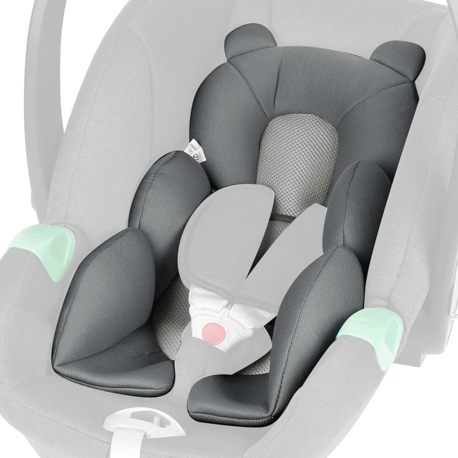 Baby Support Cushion - Breathable 3D Mesh Infant Insert for Strollers, Car Seats, High Chairs, and More - Perfect for Newborns (Grey)