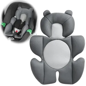 Baby Support Cushion - Breathable 3D Mesh Infant Insert for Strollers, Car Seats, High Chairs, and More - Perfect for Newborns (Grey)