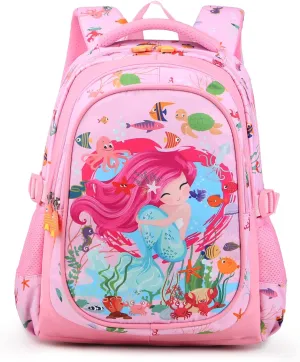 Backpack for Girls/Boys, 16 Inch Mermaid kids Backpack for Elementary Students, Waterproof Preschool School Bag Toddler Backpack with Adjustable Padded Straps