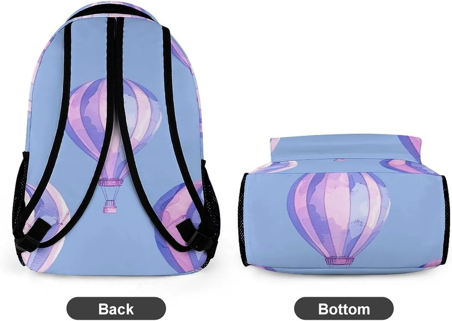 Backpack for Men Women Laptop Backpack Blue Hot Air Balloon Casual Daypack Laptop Bag for Travel