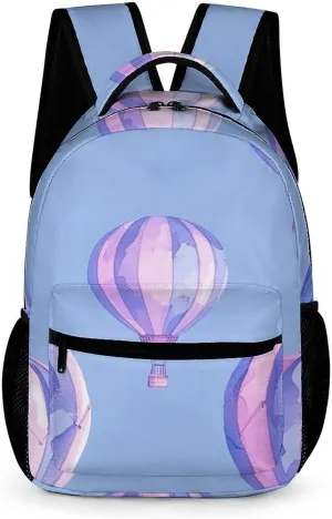 Backpack for Men Women Laptop Backpack Blue Hot Air Balloon Casual Daypack Laptop Bag for Travel