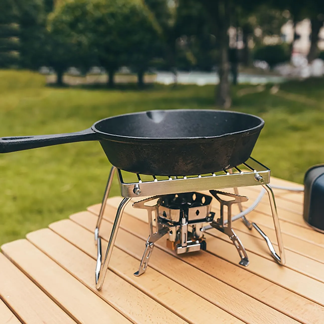 Backpacking/Camping/Hiking/Picnic/Traveling/Fishing Camp Grill with Foldable Legs-304 Stainless Steel Grill Grate for Gas Stove-Ultralight mini Campfire Stand-Portable Grill Grid for (silvery,2)