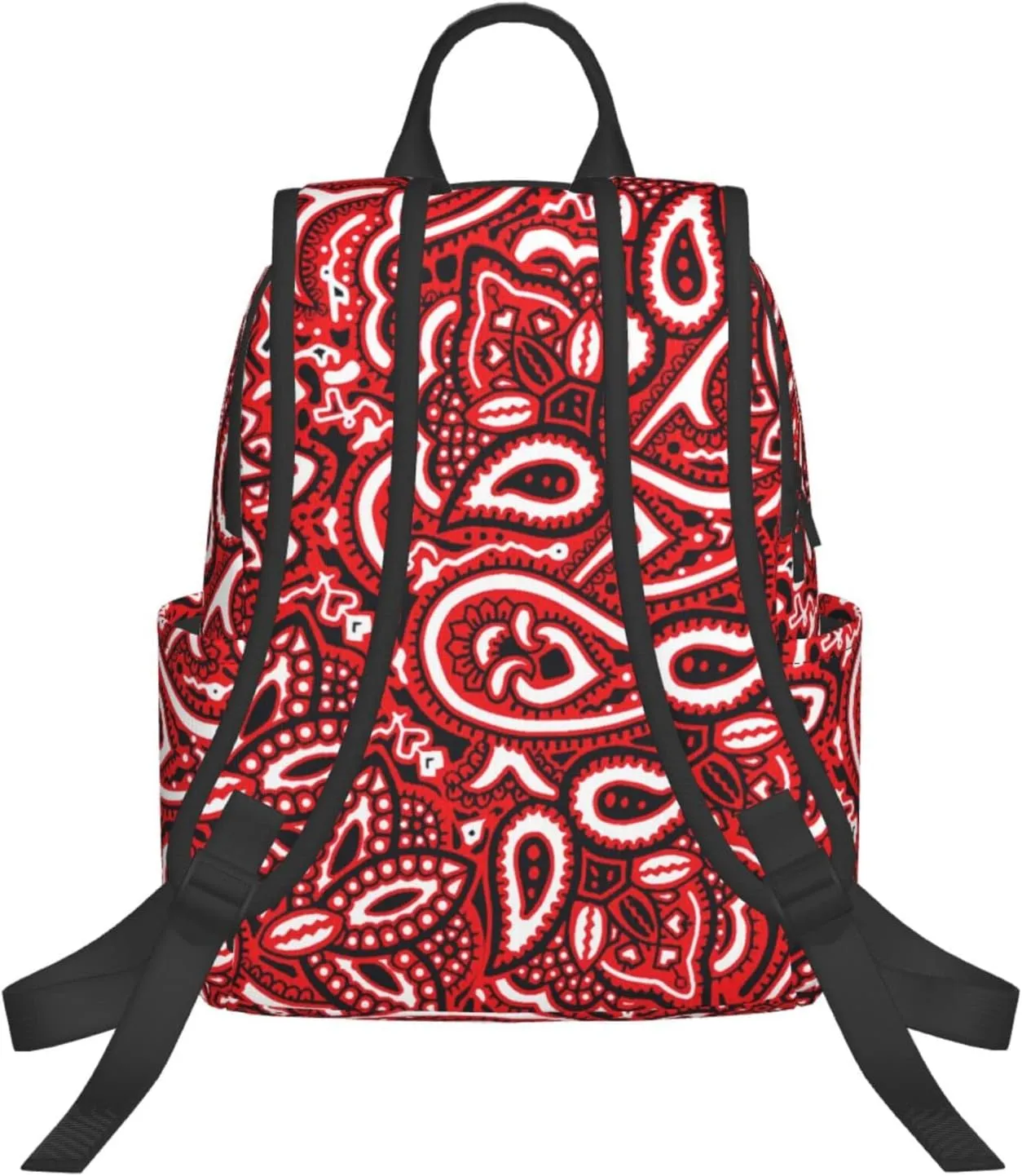 Backpacks Men backpacks backpacks cartoon lightweight travel bags for Paisley Bandana Red