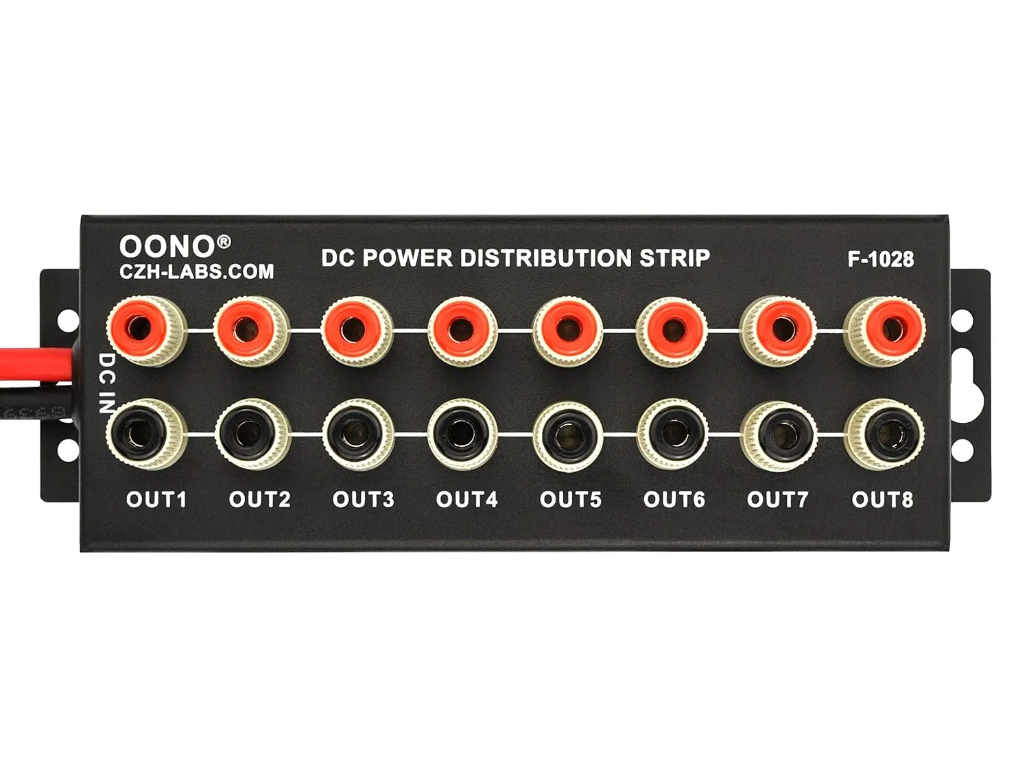 Banana Jack 8 Outlet DC Power Distribution Strip (with Cable)