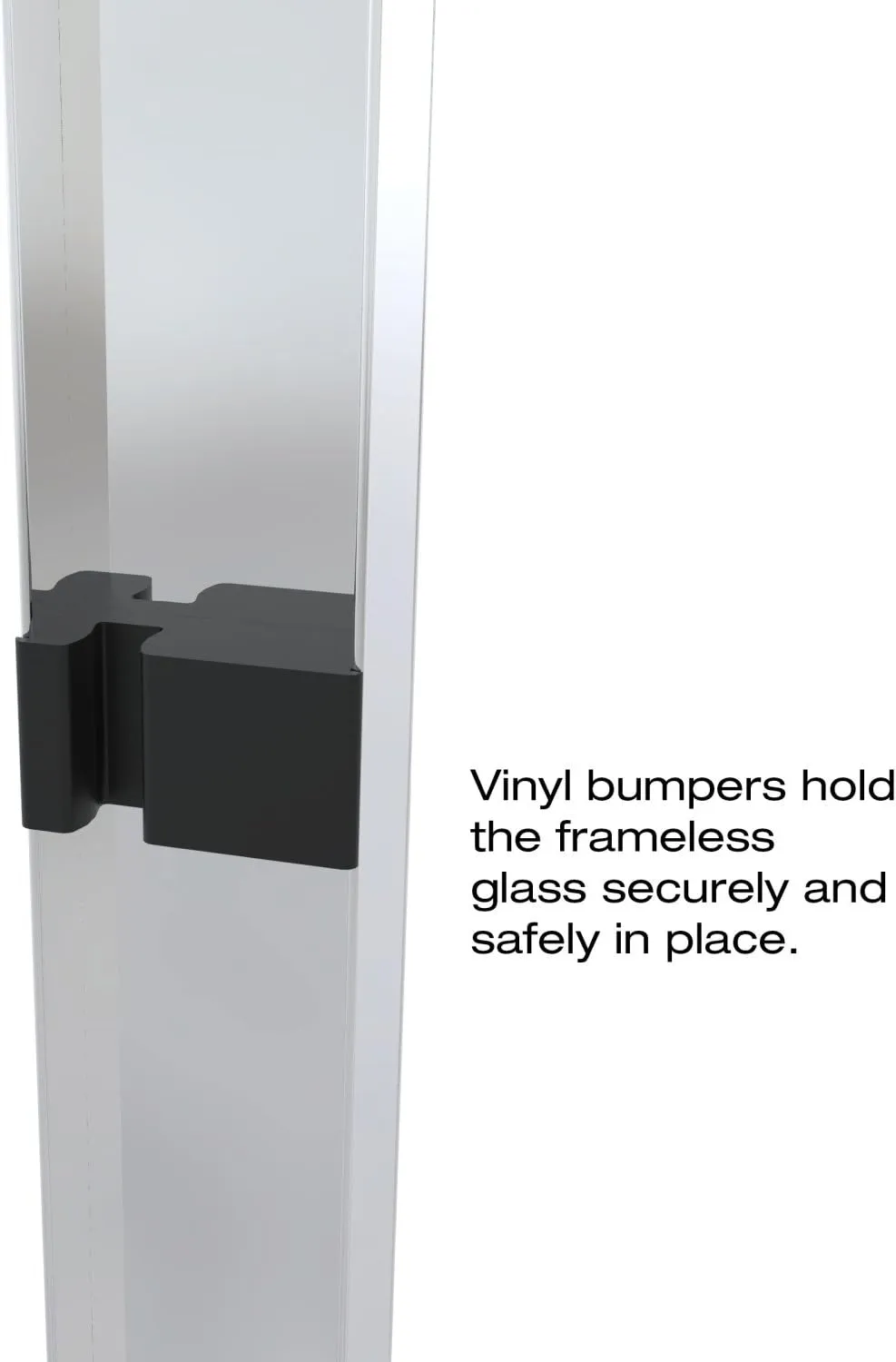 Basco Classic Sliding Shower Door, Fits 40-44 inch opening, Clear Glass, Silver Finish
