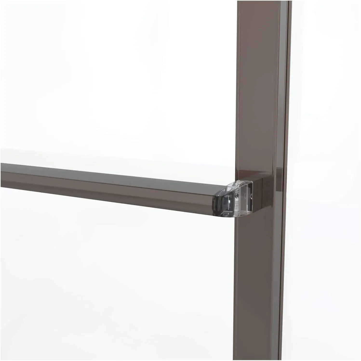 Basco Deluxe Framed Sliding Shower Door, Fits 45-47 inch opening, Obscure Glass, Brushed Nickel Finish