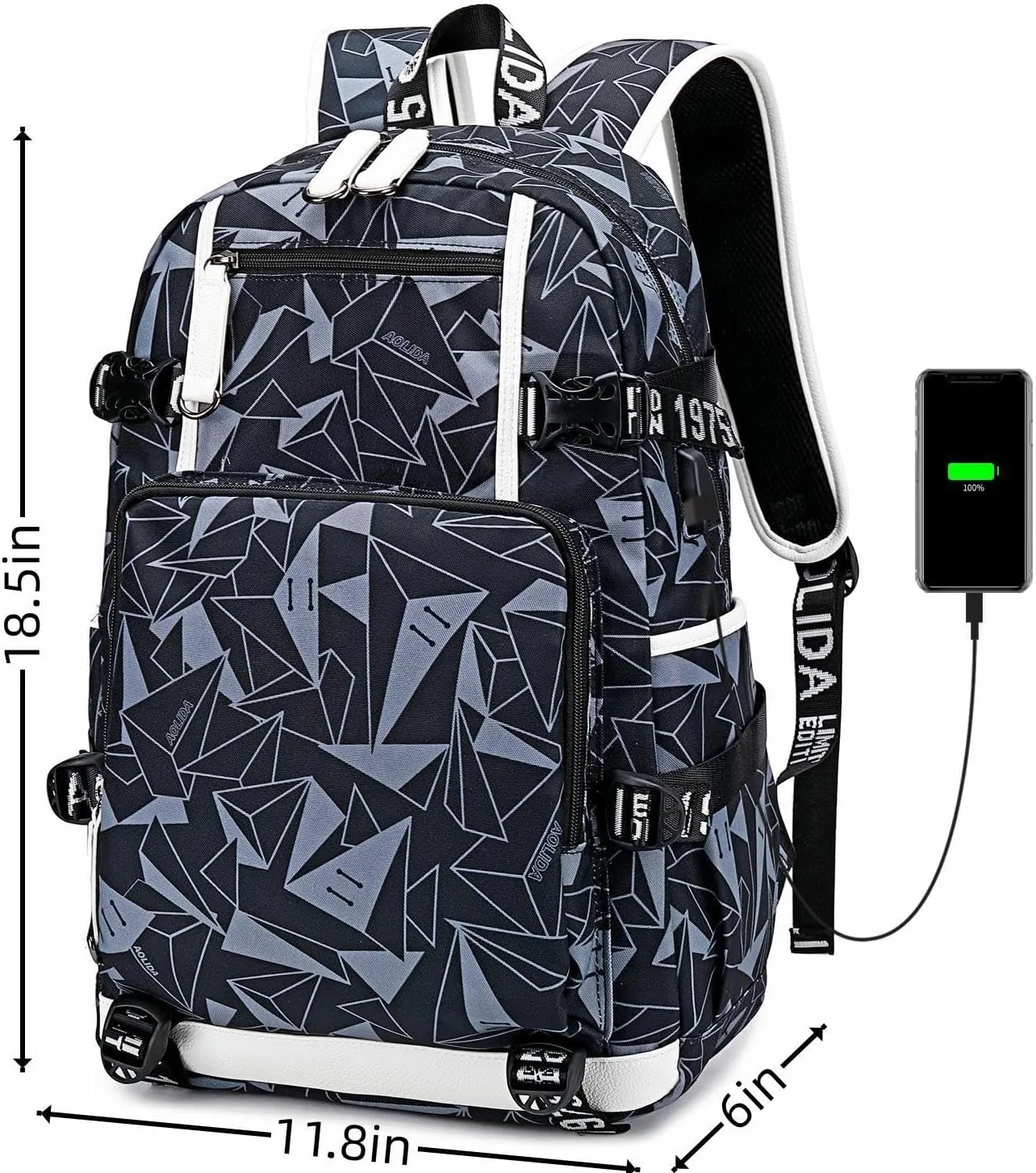 Basketball Player 23 Student School Bag, Laptop Backpack, Ultra-Light Travel Bag, For Men And Women (Planet1)