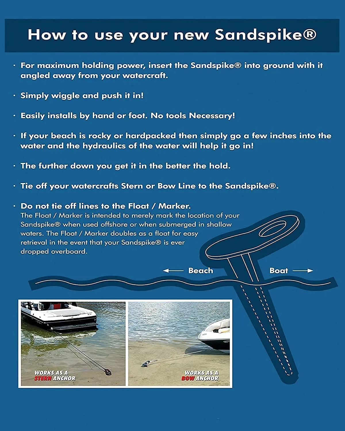 Beach Anchor Medium Size