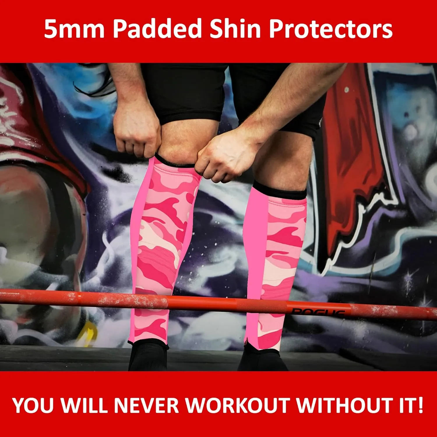 Bear Grips Deadlift Shin Guards - Breathable Gym Equipment Rope Climbing Shin Guard for Men and Women - Injury Prevention Calf Support Shin Guard Sleeves for Ultimate Shin Protection
