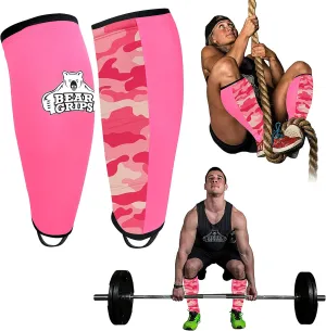 Bear Grips Deadlift Shin Guards - Breathable Gym Equipment Rope Climbing Shin Guard for Men and Women - Injury Prevention Calf Support Shin Guard Sleeves for Ultimate Shin Protection