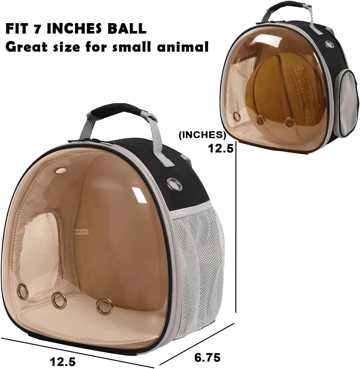 Bearded Dragon Travel Backpack with Harness and Leash Set,Lizard Backpack Travel Carrier,Space Capsule Clear Bubble Window Astronaut Reptile Carrier Backpack, Airline Approved