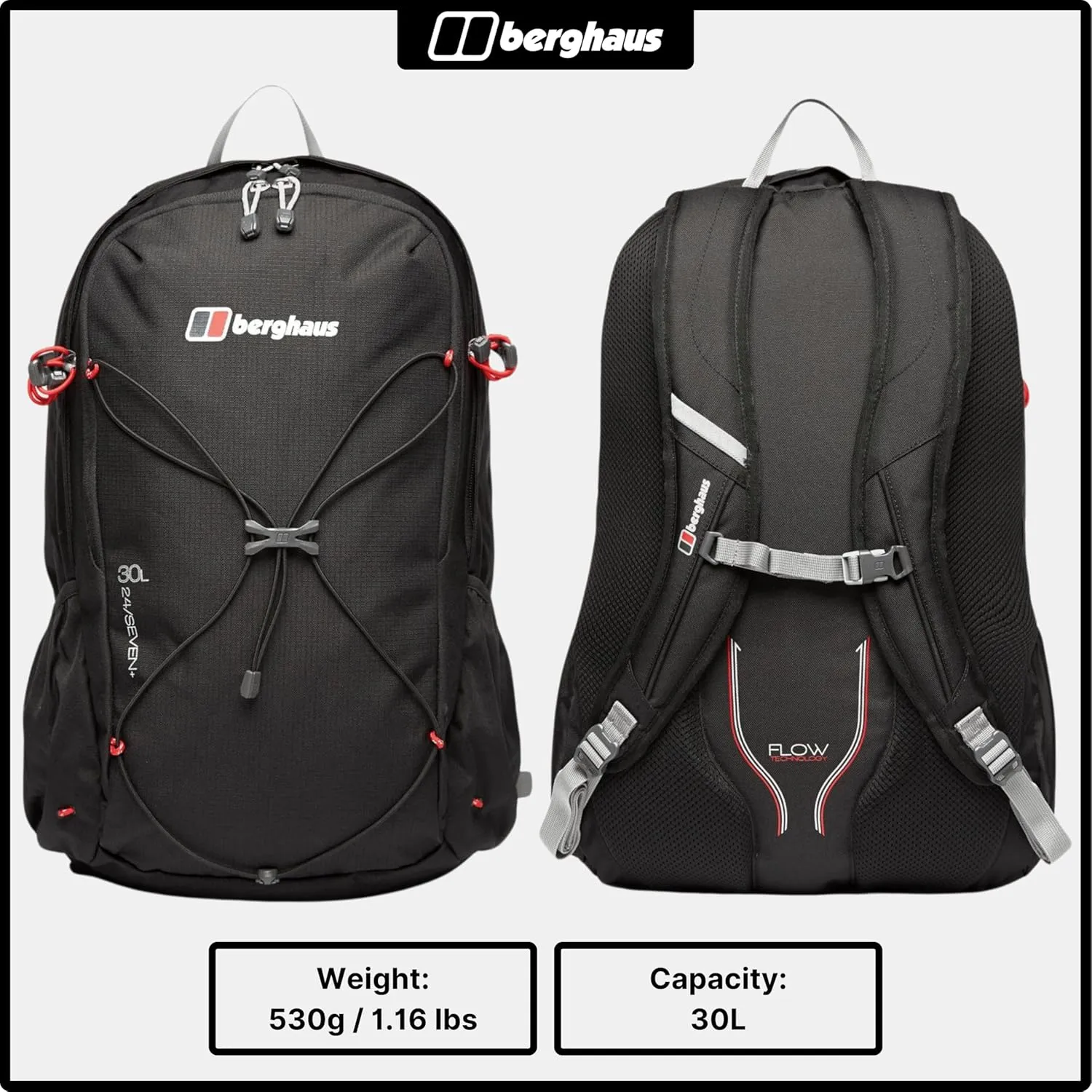Berghaus Backpack, Black/Black, One Size
