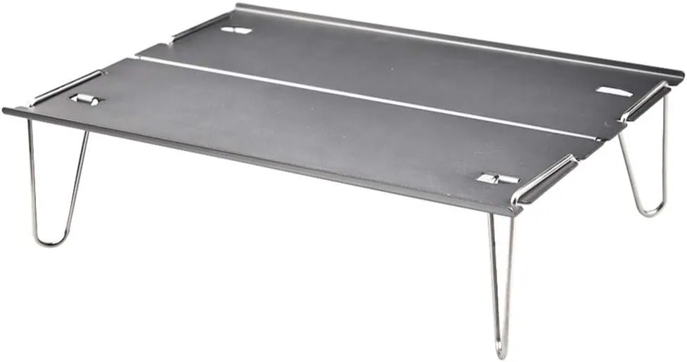 BESPORTBLE Portable Picnic Table Camping BBQ Table Aluminum Folding Travel Dinner Desk