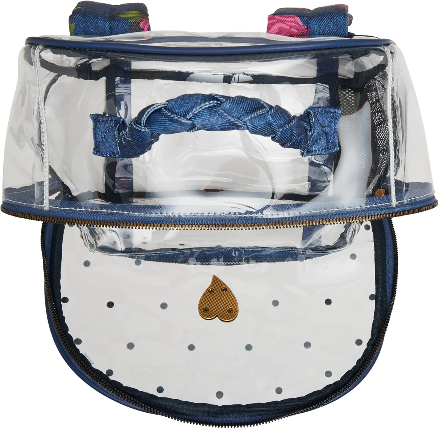 Betsey Johnson Large Clear Backpack, Blue
