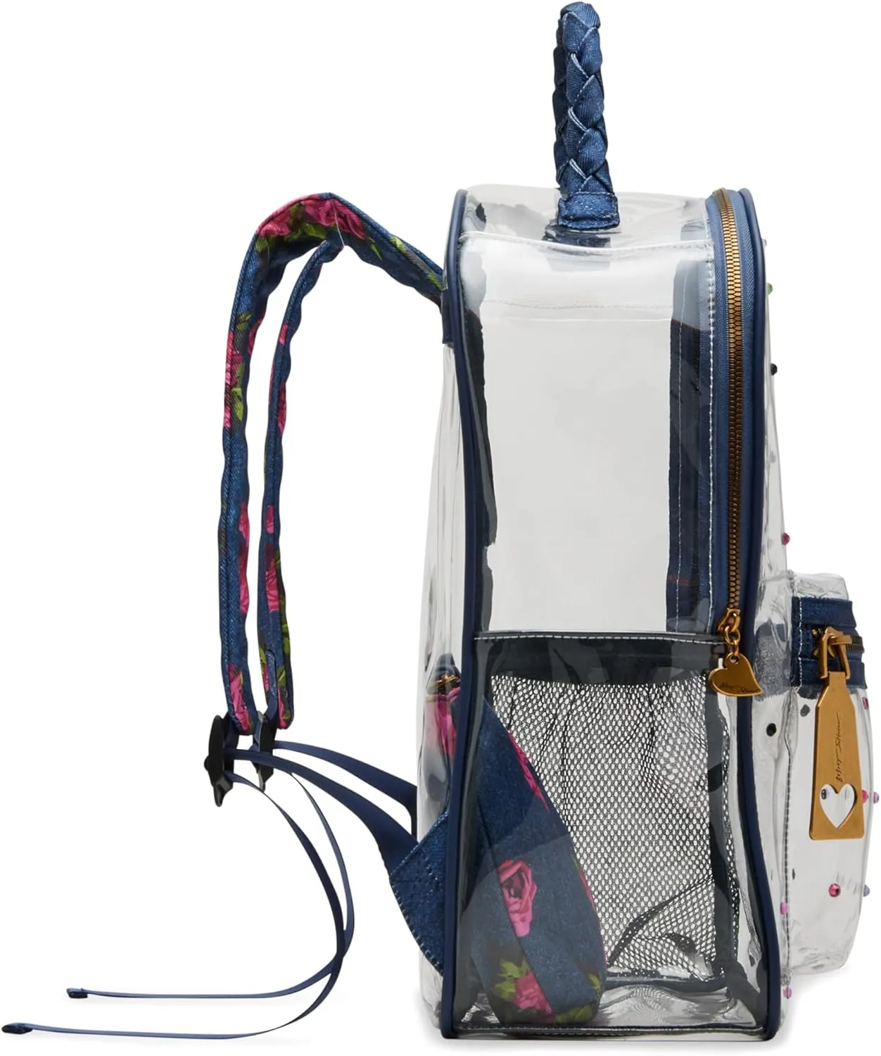 Betsey Johnson Large Clear Backpack, Blue