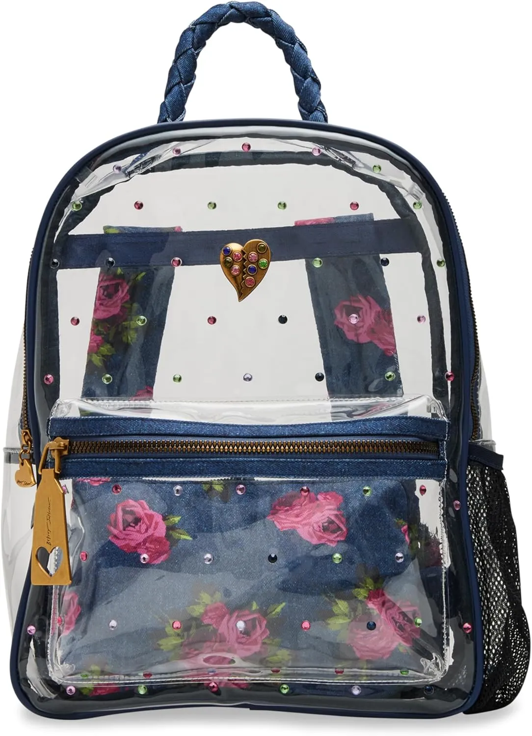 Betsey Johnson Large Clear Backpack, Blue