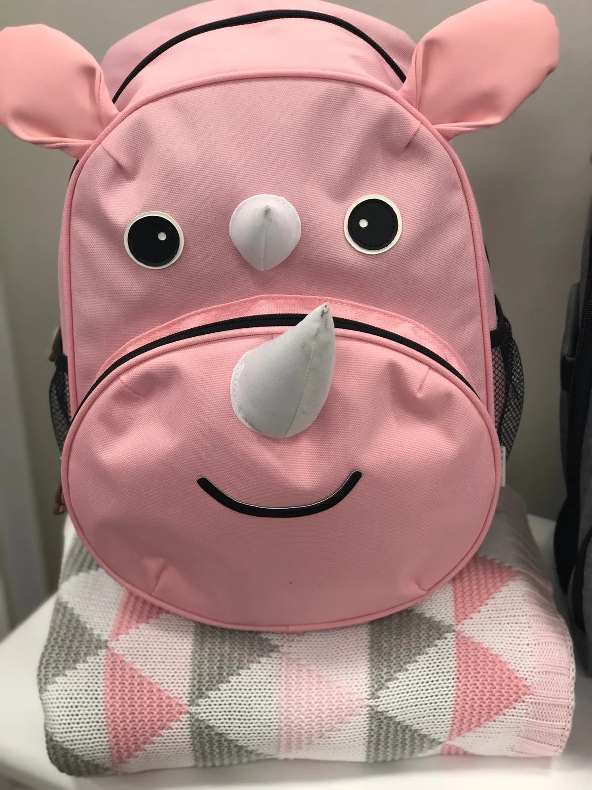 BibiPals Pink Rhino Large Back Pack