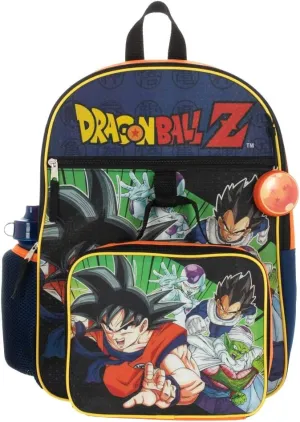 BIOWORLD Men's Dragon Ball Z 4-Piece Backpack Set (Little Big Kid), Orange, One Size
