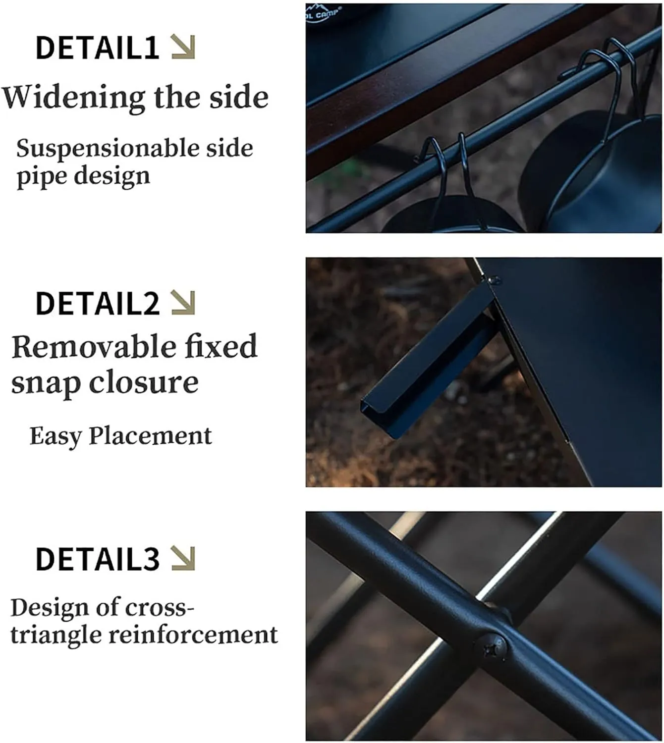 BK&MF Outdoor Camping Folding Table,Portable Picnic Grill Table Ultralight Aluminum Roll-up Table with Carry Bag for Cooking, Picnic, Camp,A,53x36.5x36cm(21x14x14inch)