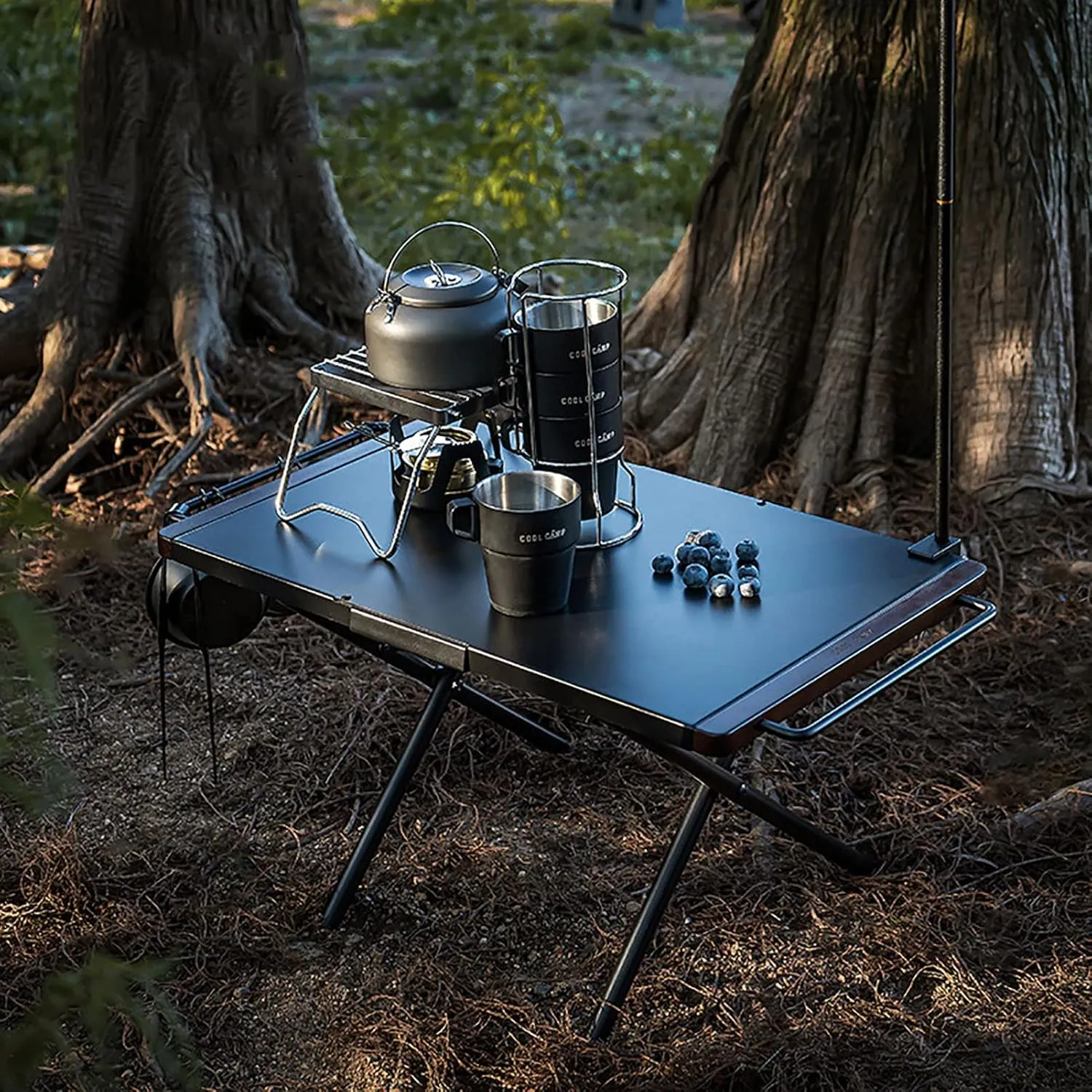 BK&MF Outdoor Camping Folding Table,Portable Picnic Grill Table Ultralight Aluminum Roll-up Table with Carry Bag for Cooking, Picnic, Camp,A,53x36.5x36cm(21x14x14inch)