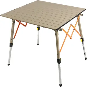 BK&MF Portable Ultralight Camping Table,Aluminum Outdoor Folding Table Height Adjustable Picnic Travel Camping Table with Carry Bag for BBQ, Party, Camping,A,70x70x70cm(28x28x28inch)