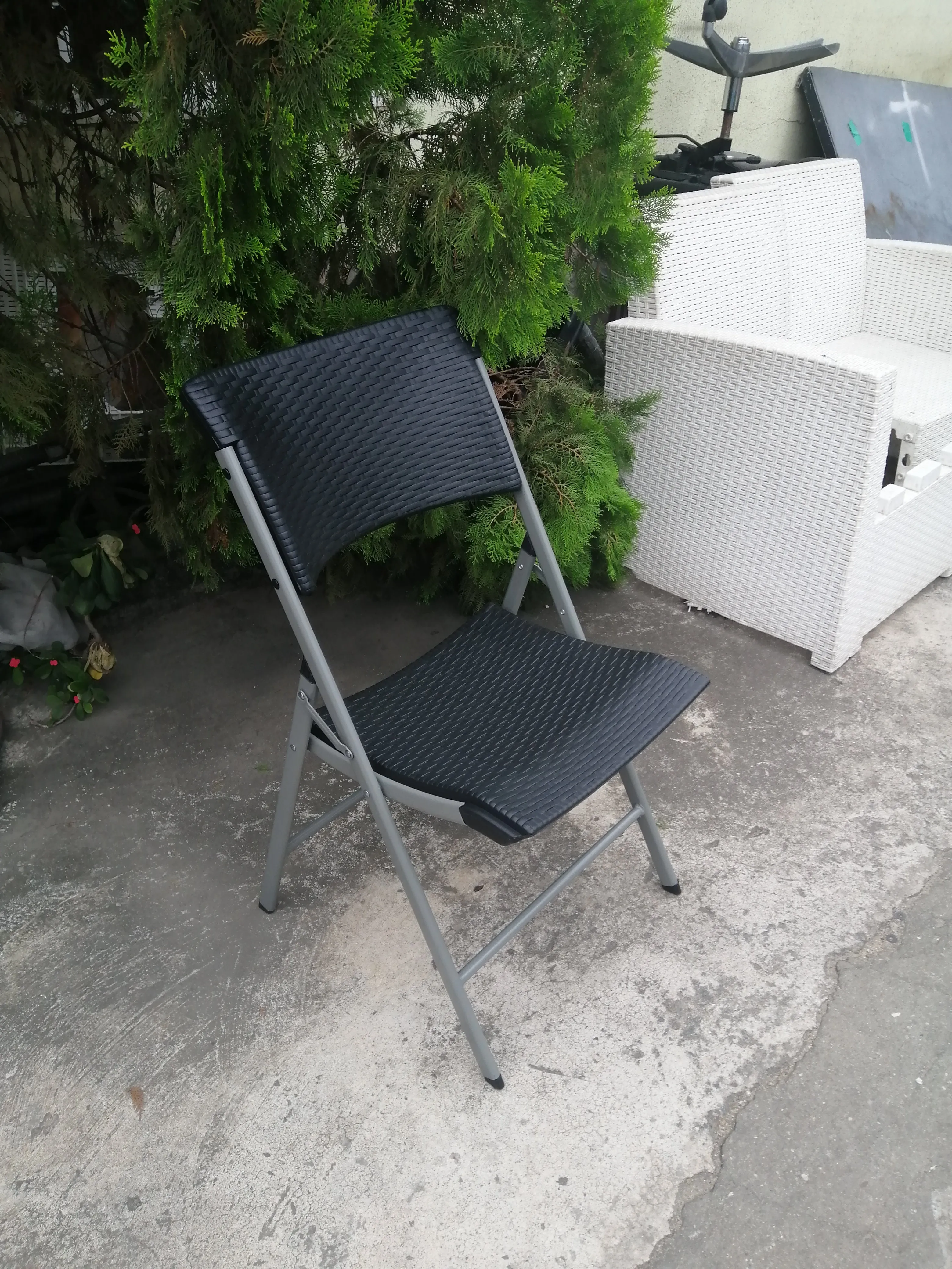 Black Foldable plastic chair