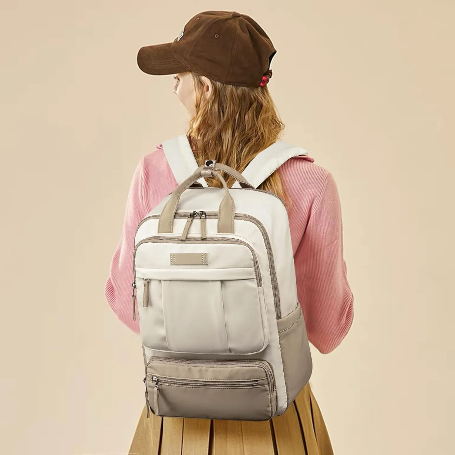 Bluboon Laptop Backpack for Women Waterproof Carry On Backpack Work Business Travel Bookbag Fashion College Schoolbag Fits 15.6 Inch Laptop Bag