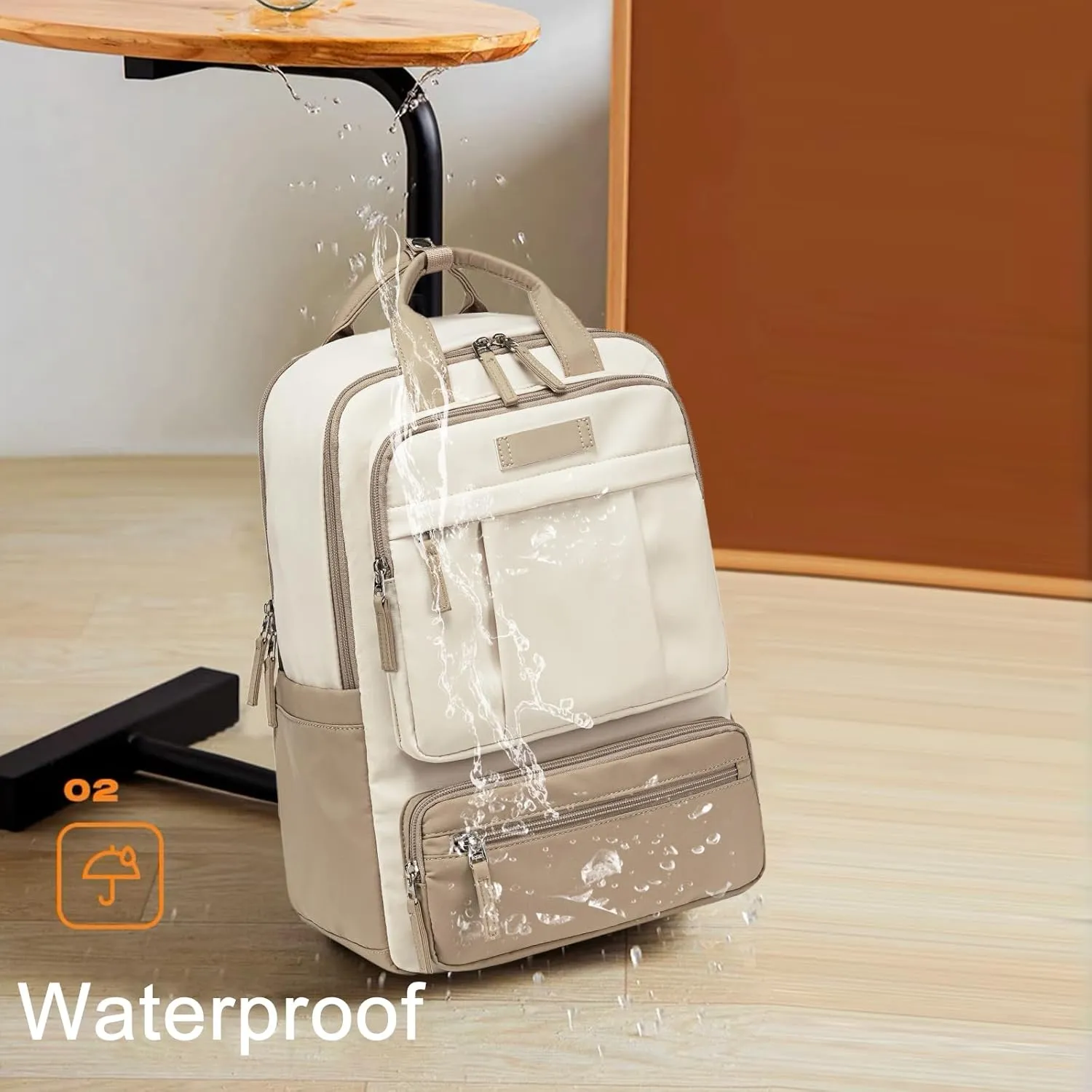 Bluboon Laptop Backpack for Women Waterproof Carry On Backpack Work Business Travel Bookbag Fashion College Schoolbag Fits 15.6 Inch Laptop Bag