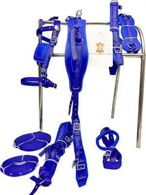 Blue Nylon Horse Driving Harness for Single Horsecart (Mini)