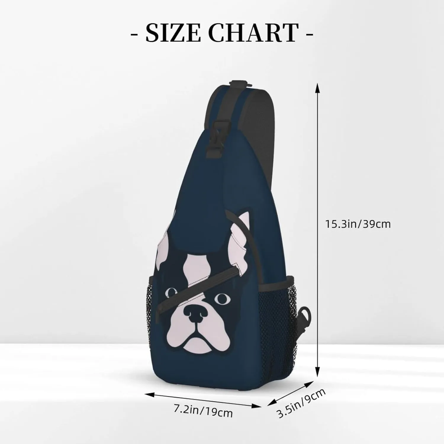 Boston Terrier Hiking Daypacks Cross-body Sling Backpack for Men Women Outdoor Cycling Hiking Travel