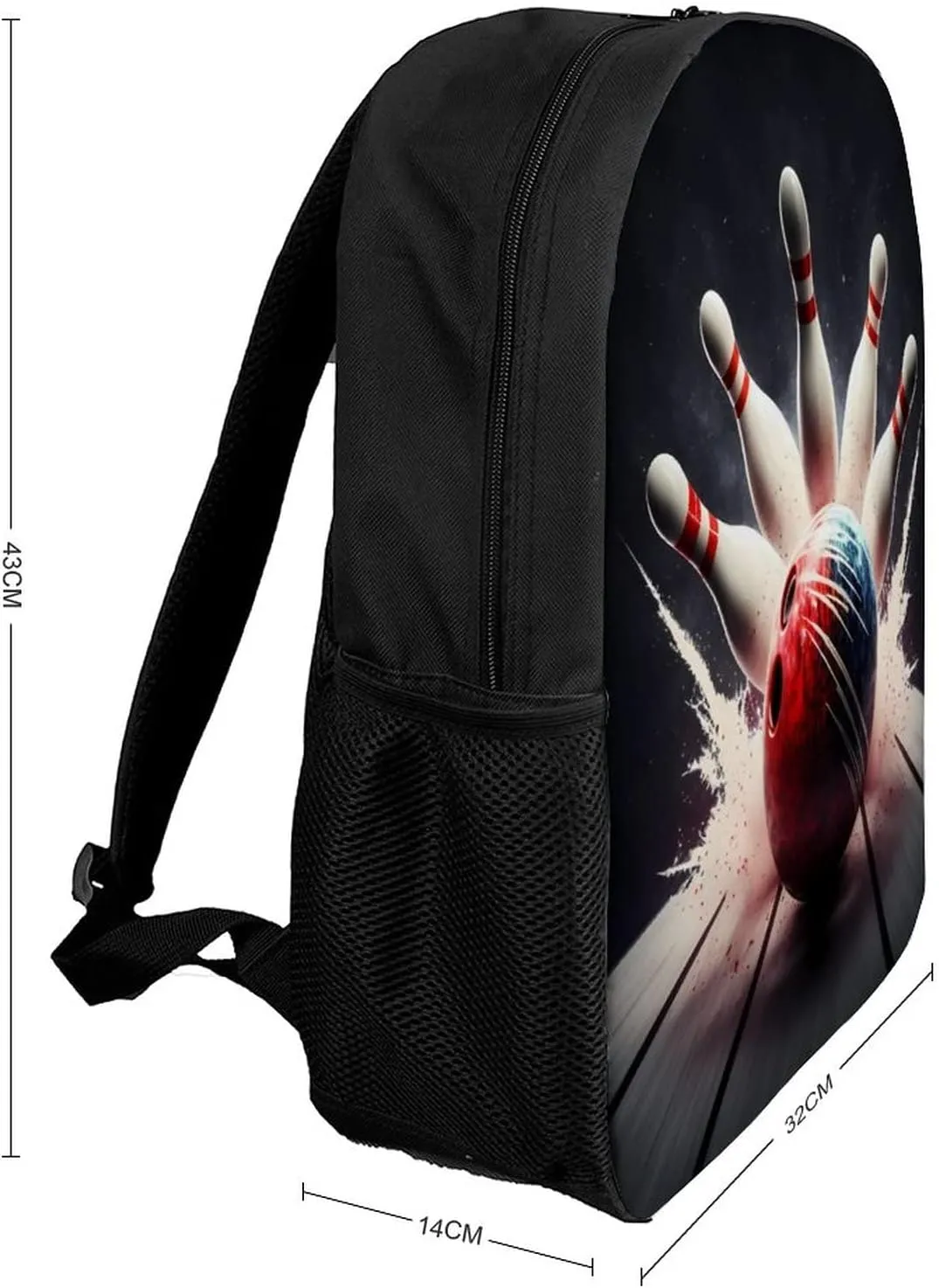 Bowling Ball Sport Backpack with Adjustable Straps, Suitable for Travel Picnics Activities