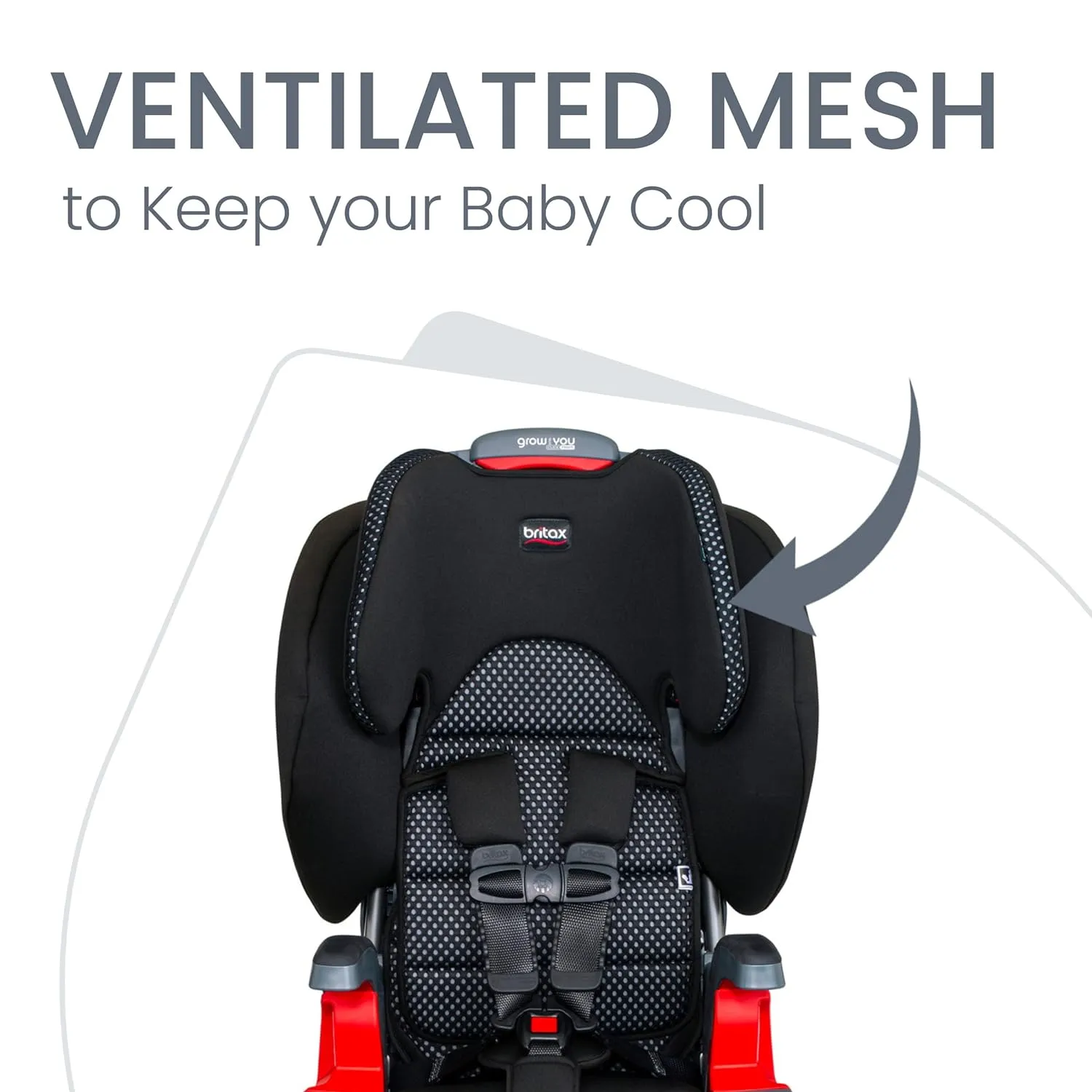 Britax Grow with You ClickTight Harness-2-Booster Car Seat, Cool Flow Gray