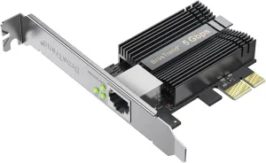 BrosTrend 5Gb PCIe Network Card, PCIe Ethernet Card with Extra Low-Profile, PCI Express Network Adapter for PC Windows 11/10 & Windows Server 2022 ONLY, PCI-e to 5 Gigabit NIC Lifetime Protection