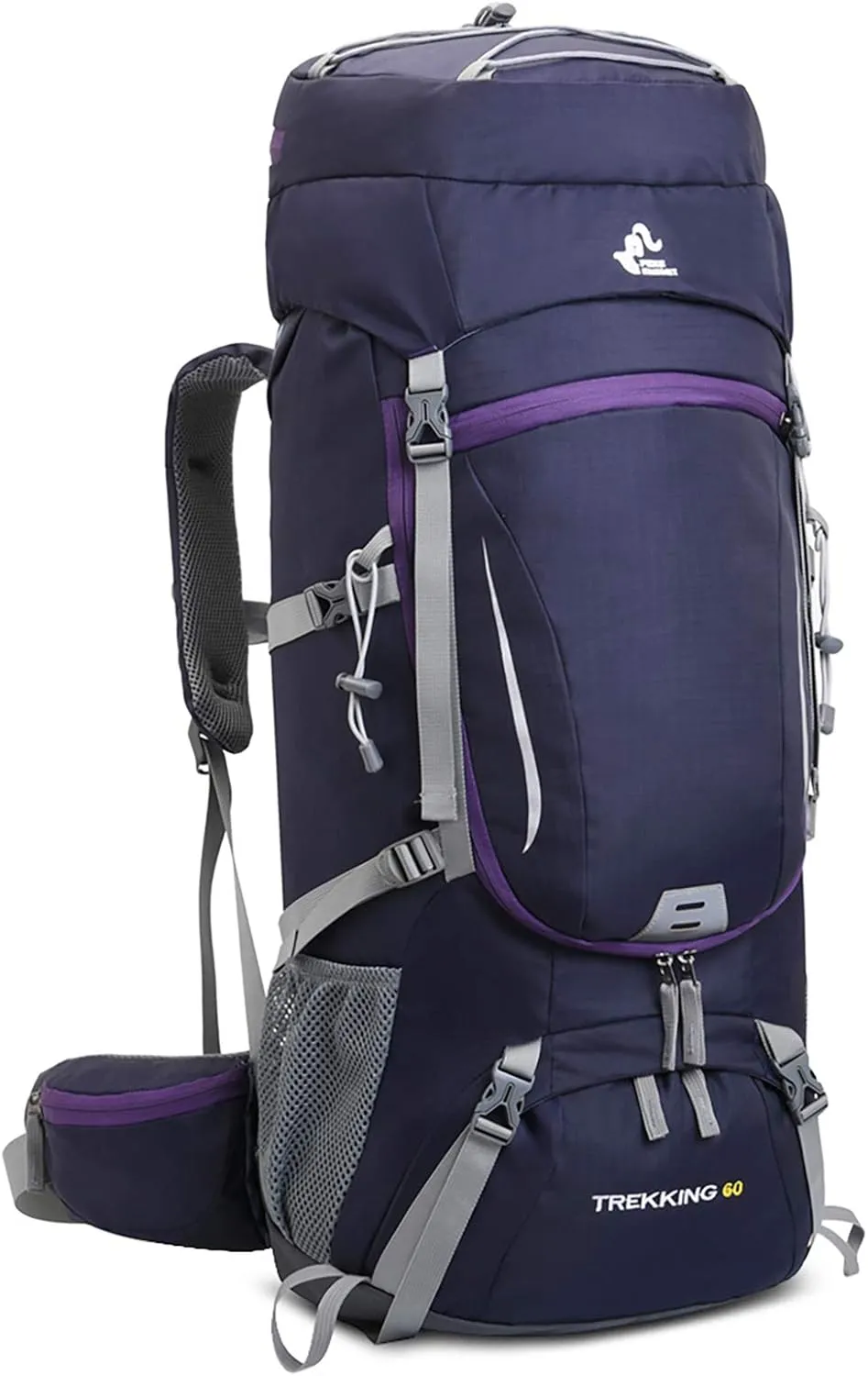 Bseash 60-65L Waterproof Hiking Camping Backpack with Rain Cover,Outdoor Sport Travel Bag Daypack for Climbing Touring