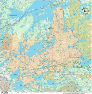 BWCA Map - BWCA 13 – Waterproof, Durable Cloth Map for Canoeing, Hiking, and Camping by True North Map Company
