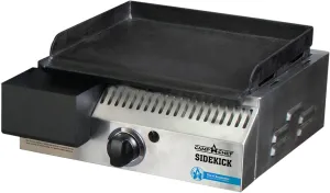 Camp Chef Sidekick Grill Accessory, Flat Top Griddle included, 14" cooking system compatible, Stainless/Black