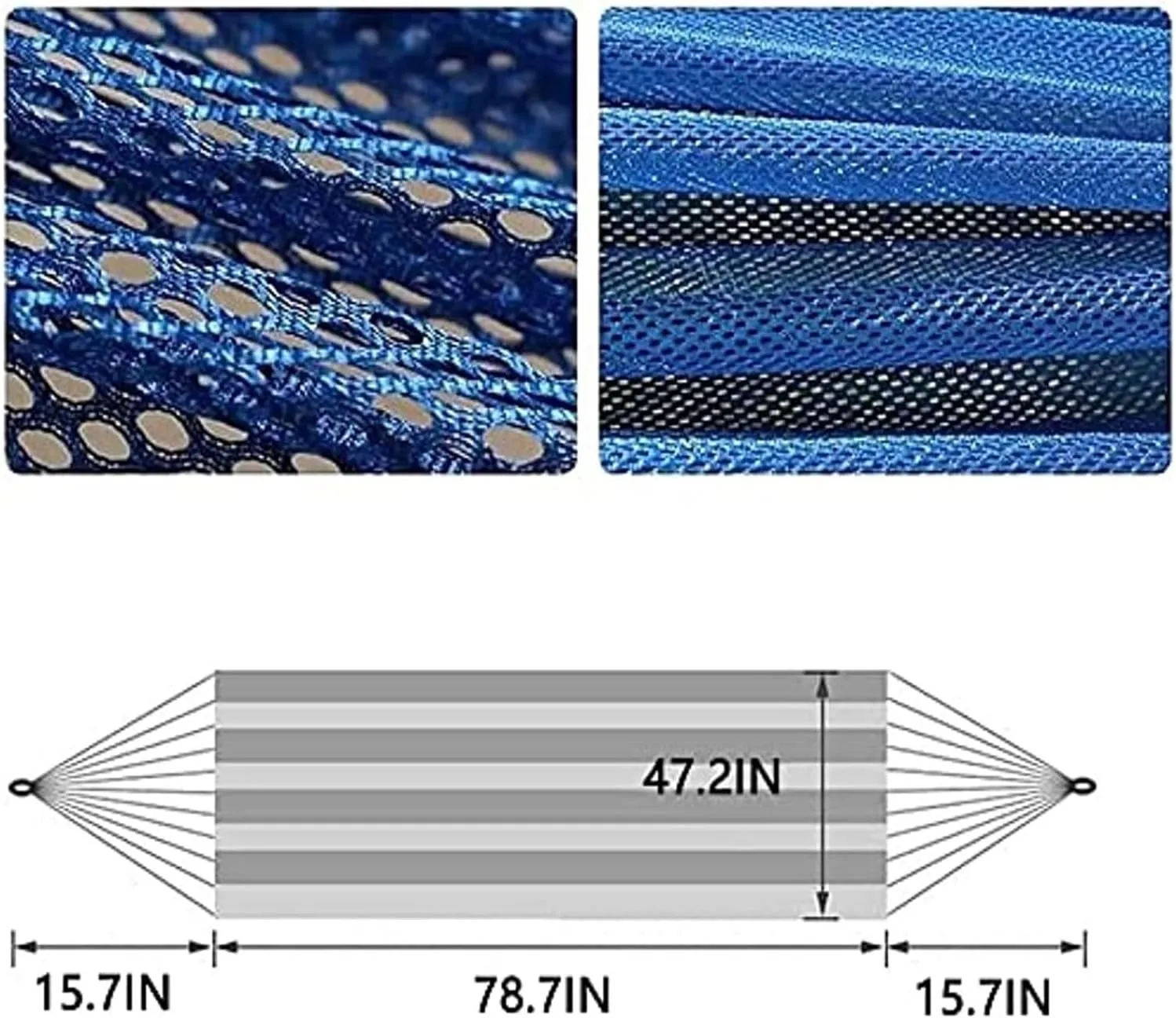 Camp Hammock Swing Travel Hammock Portable Hammock Comfortable Folding Mesh Net Camping Accessories Single Hammock Outdoor Indoor Strong, Blue 3set