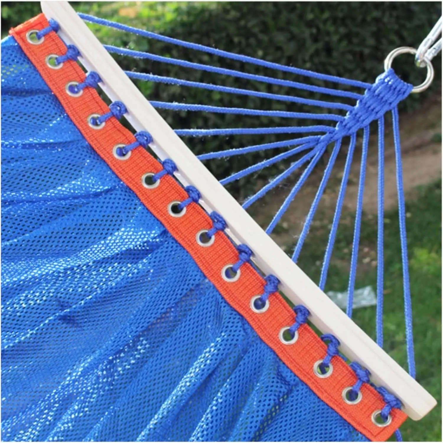Camp Hammock Swing Travel Hammock Portable Hammock Comfortable Folding Mesh Net Camping Accessories Single Hammock Outdoor Indoor Strong, Blue 3set