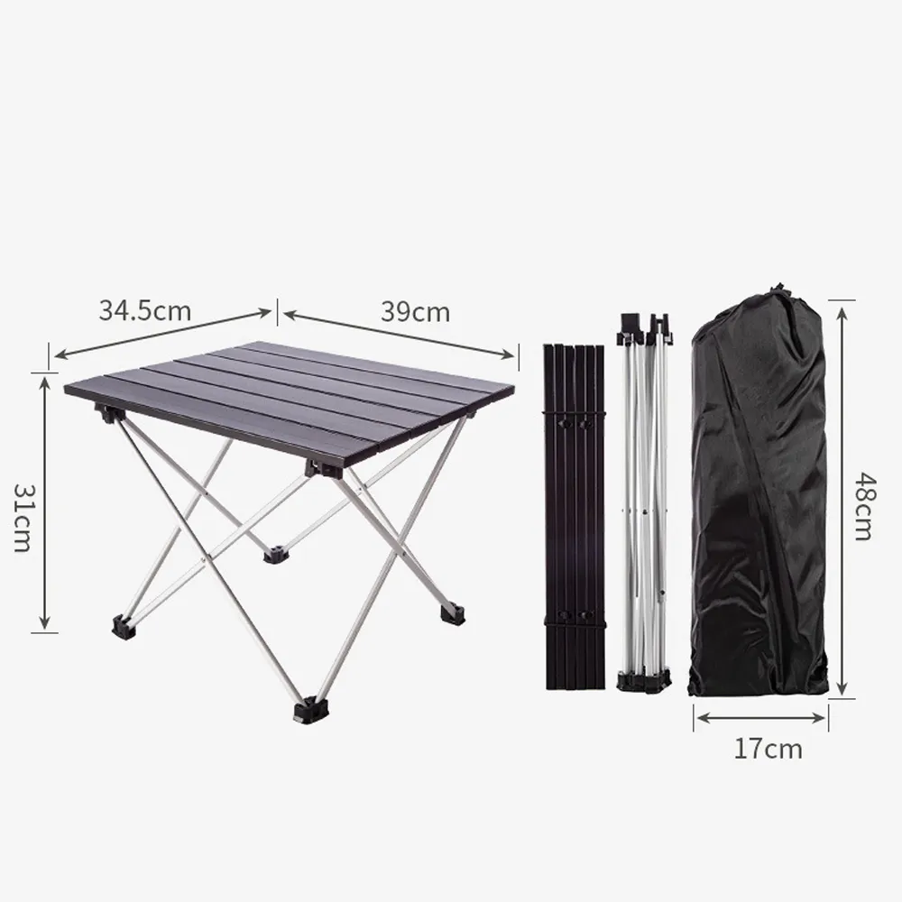 Camp Leader Aluminium Folding Table Black